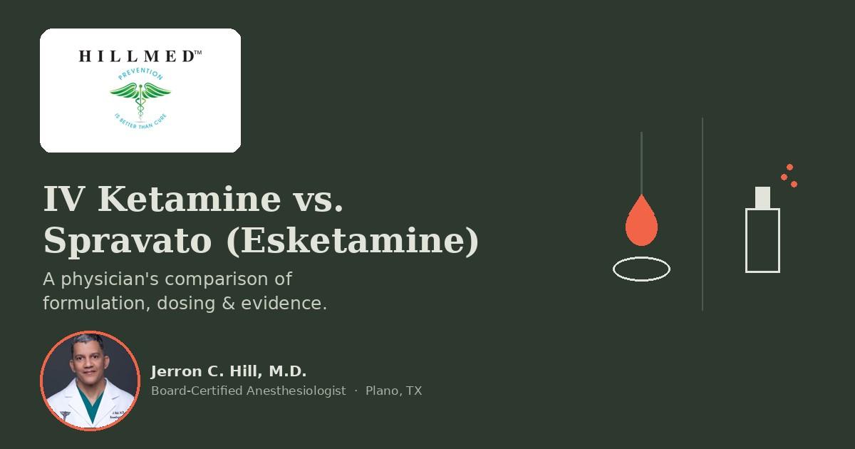 IV Ketamine and Spravato (Esketamine)
