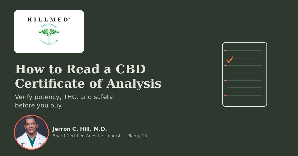 How to Read a CBD Certificate of Analysis (COA)
